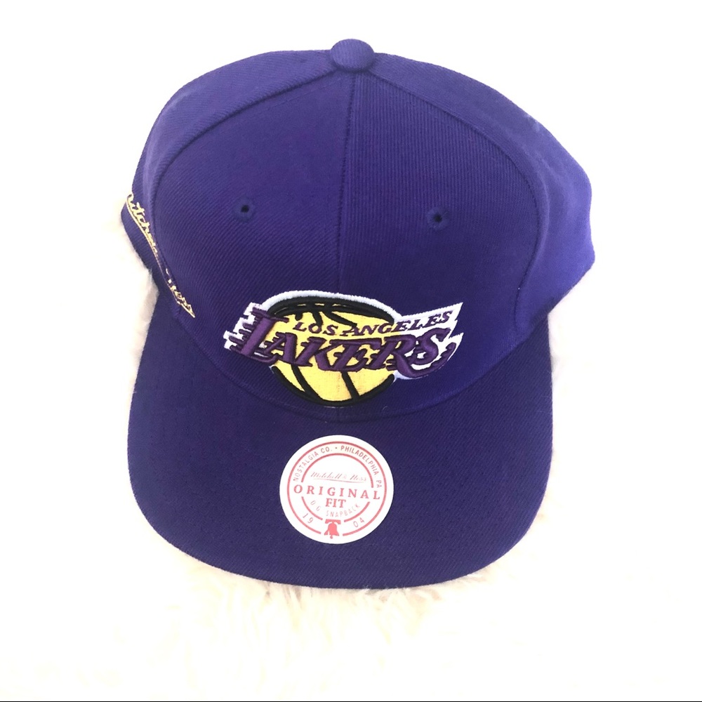 MITCHELLS & NESS LOS ANGELES LAKERS SNAPBACK  HAT - Picture 2 of 8